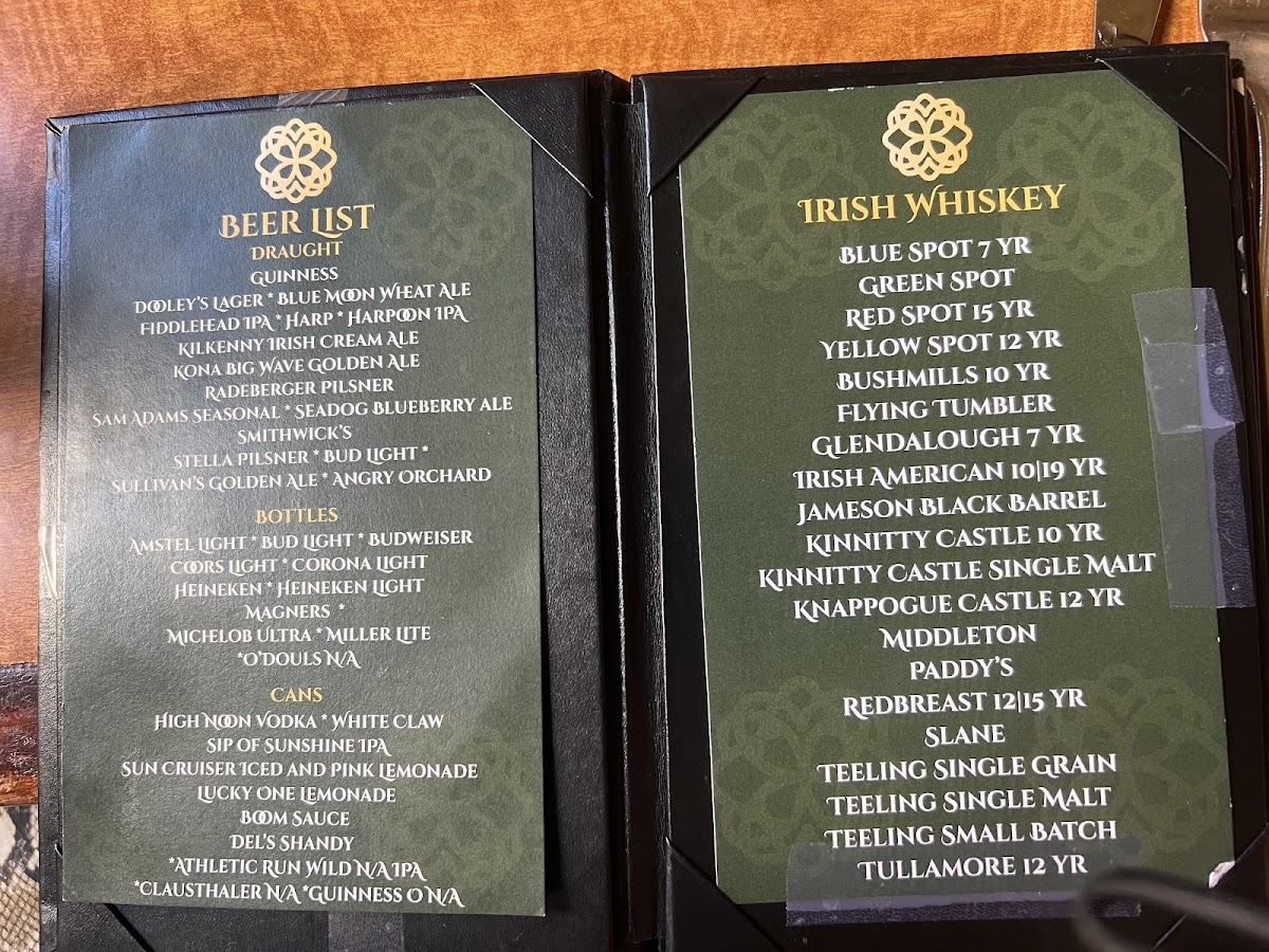 Mr. Dooley's Boston Menu - Image 1