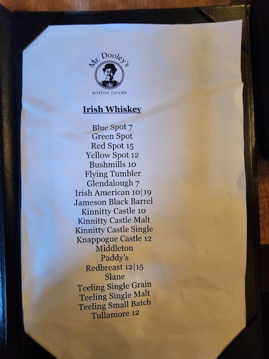 Mr. Dooley's Boston Menu - Image 3