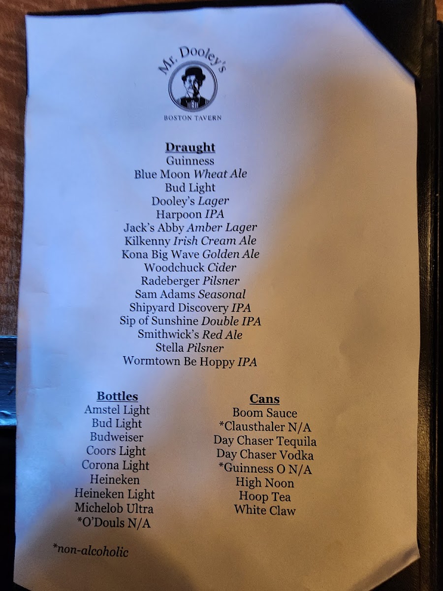 Mr. Dooley's Boston Menu - Image 4